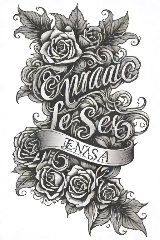 Jenasea Violet Name Cursive Font