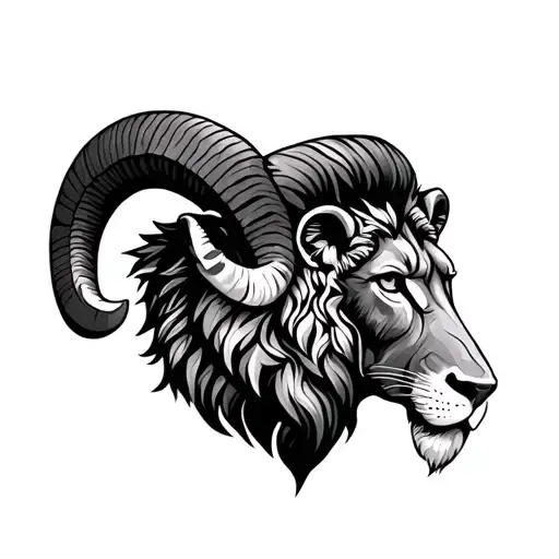 Ram And Lion Head