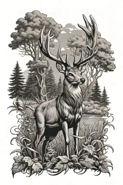 Deer Hunting Scene