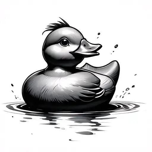 Rubber Ducky Flipping Off