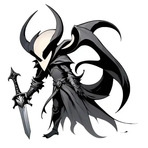 Hollow Knight Holding A Sword