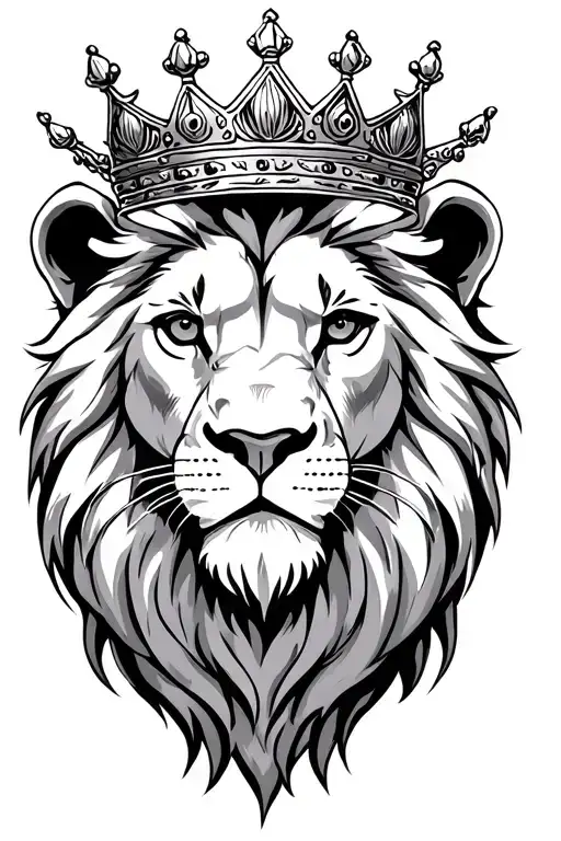Lion Wearing A Crown