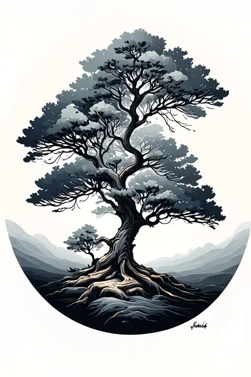 Moderist Tree Wispy With Multiple Colors