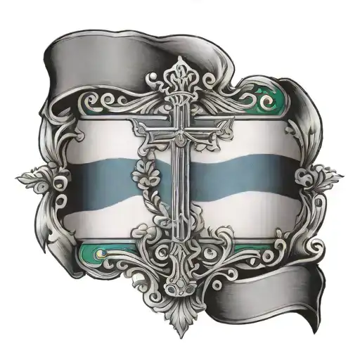 Italian Flag Guatemalan Flag Cross