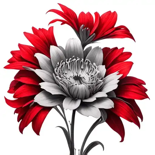 Lycoris Red Flower In 3D Art Inspired