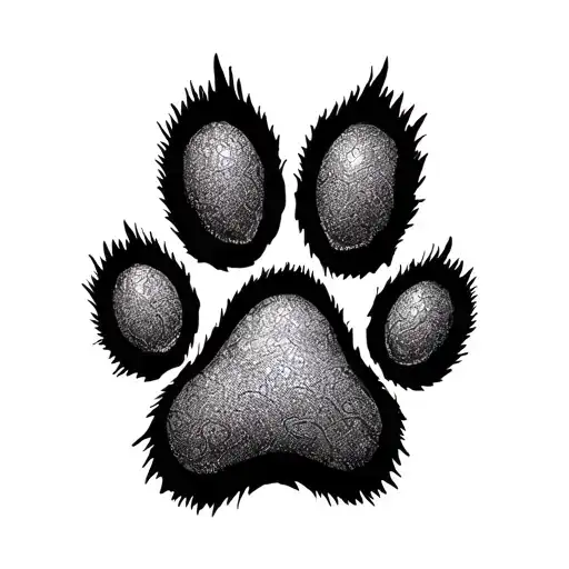 Half Sleeve Tattoo For Dog Paw Print