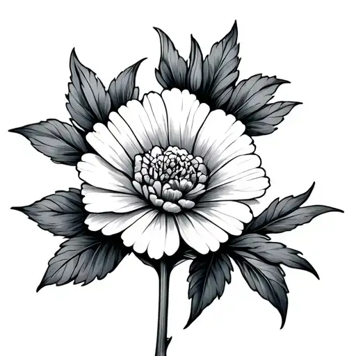 Aster Flower & A Carnation Flower Together For Male