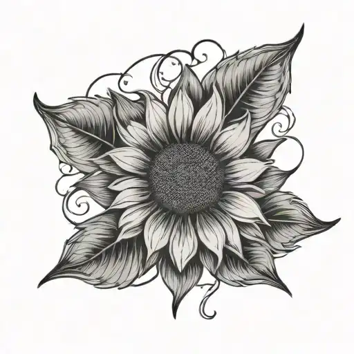 Zia Symbol With Sunflower