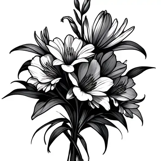 Gladiolus Honeysuckle Aster Bouquet