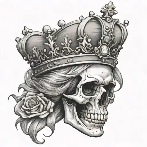 Female Skull In Crown