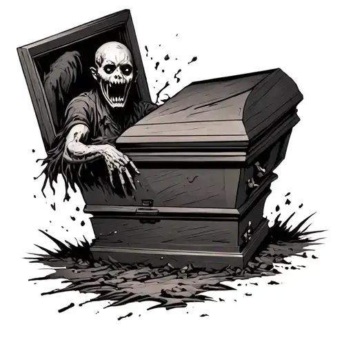 Skeepton Zombie Escaping His Coffin