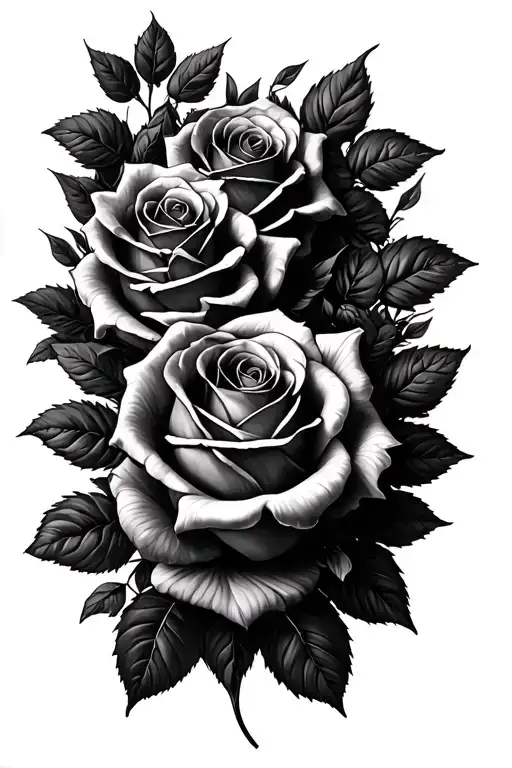 Roses Family And Rocks