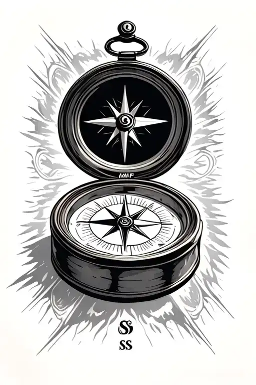 I Want A Compass Which Has The Letters M And S On Then