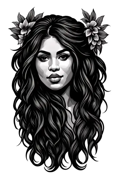 Jamaican Tradition Lady Head With Long Hair