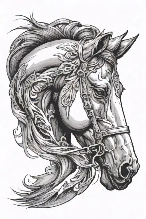 Horse Head Profile Holding