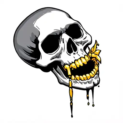 Skull And Gold Tooth