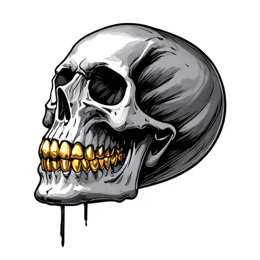 Skull And Gold Tooth