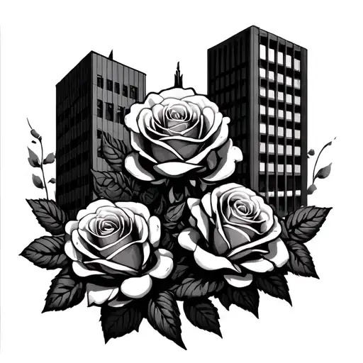 Robot Roses Buildings