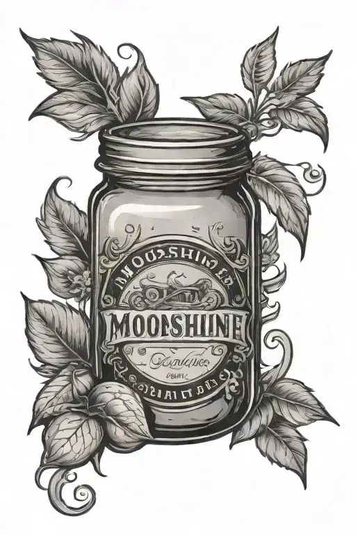 Moonshine Jar With The Label