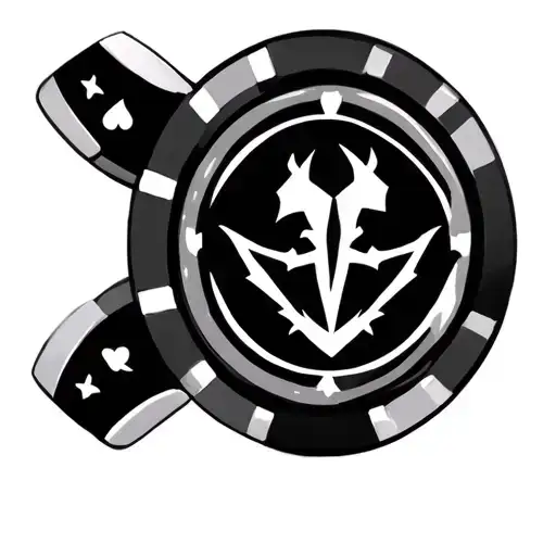 The Warrior Rugby League Team Logo Inside A Poker Chip