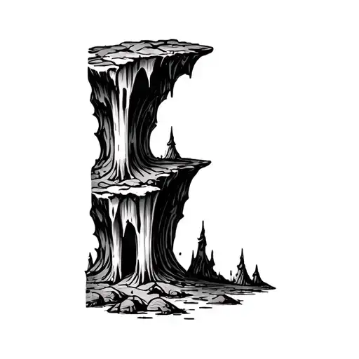 Cave With Stalagmite And Stalagtite