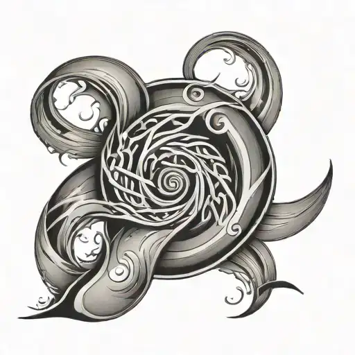 Small Hurricane Symbol Intertwined