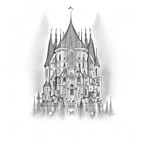 Gothic Castle But Futuristic