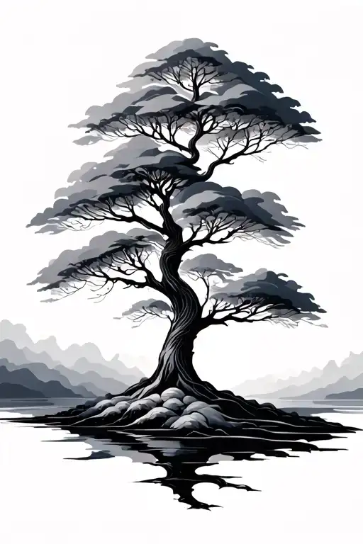 Moderist Tree Wispy With Multiple Colors