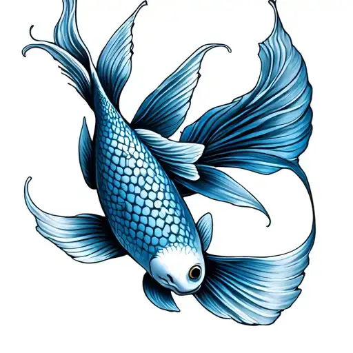 Blue Koi Fish