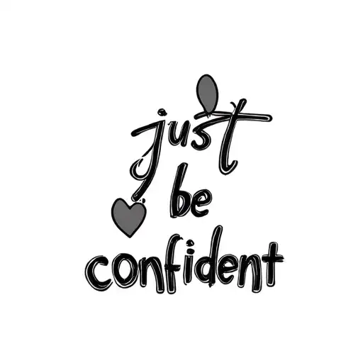 Just Be Confident Text