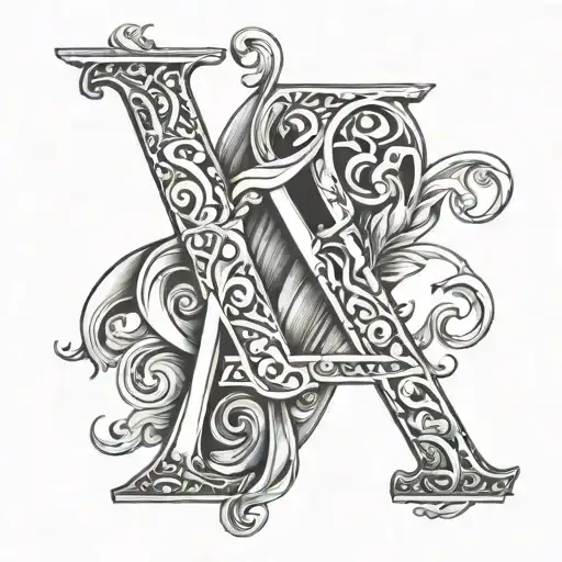 Letters A And N Letter Together