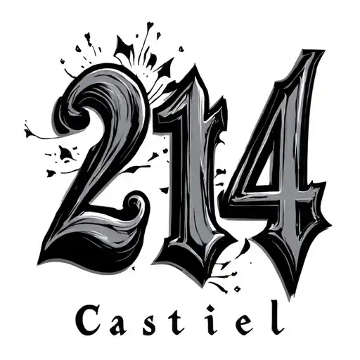 214 Number With Castiel Word On It