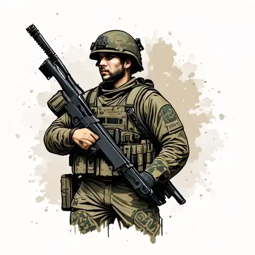 Soldier Standing