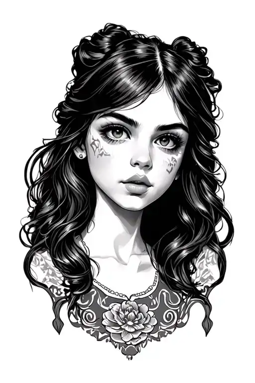 Old School Girl Face