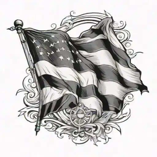 Usa Flag Im The Wind