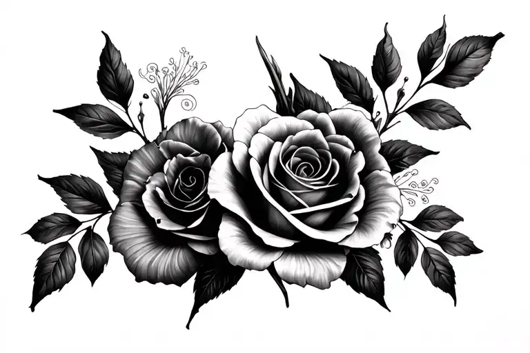 Roses Calle Lilys And Hibiscus Flowers All Together