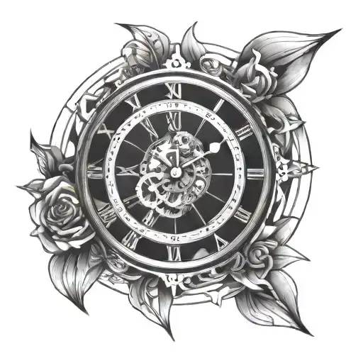 Geometric Design Incorporating A Clock