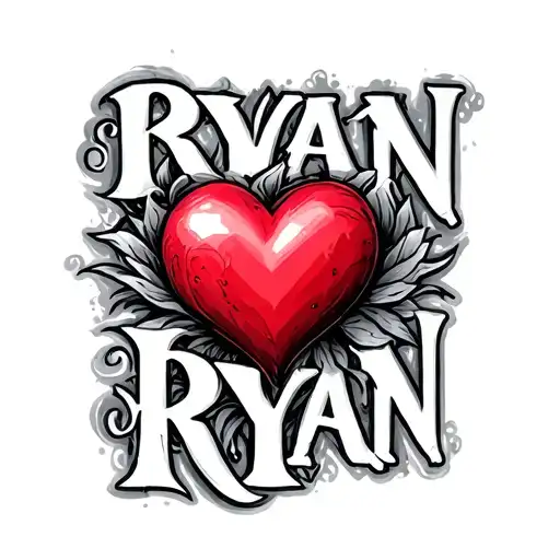 The Name Ryan With A Heart