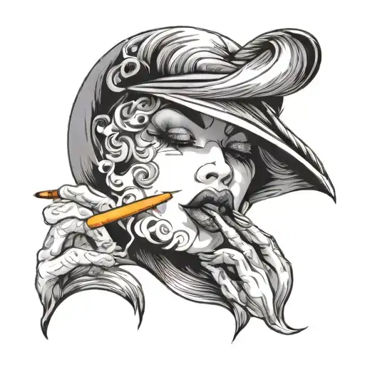 Pussy Lips Blowing Colorful Smoking