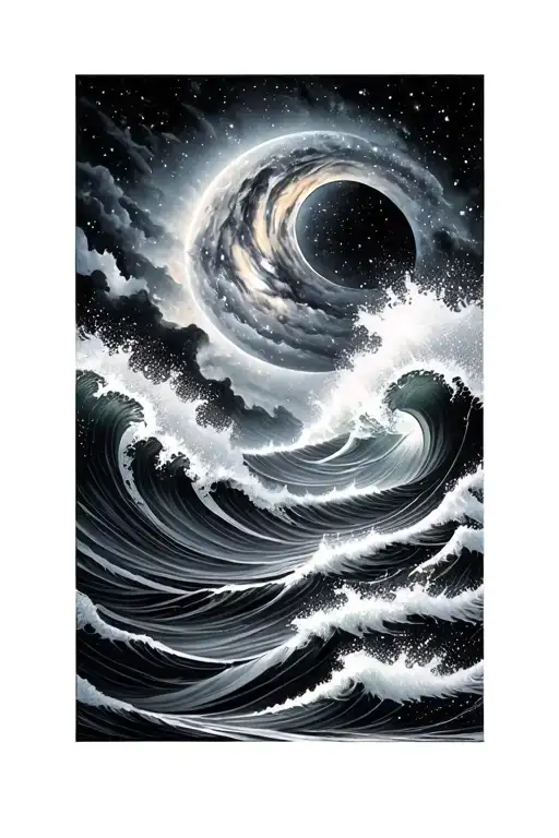 Galaxy And Rough Seas