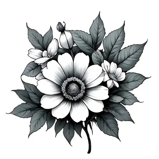 Flowers Bloomed Half Dead With Leaves Growing