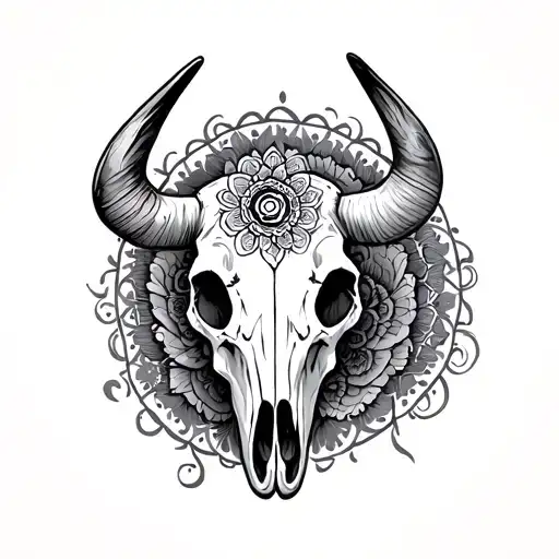 Mandala Cow Skull