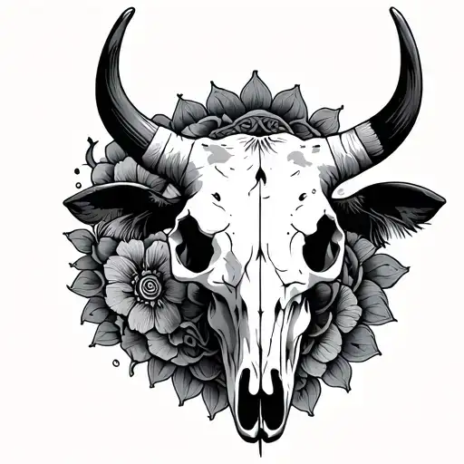 Mandala Cow Skull For Elbow