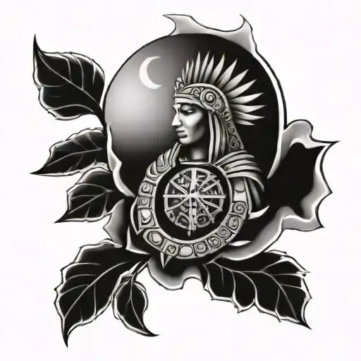 Guadalupe Con Rosario Y Viking Runes