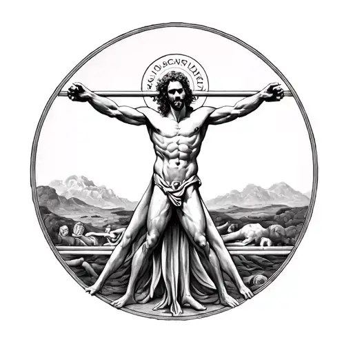 Vitruvian Man Tattoo Features