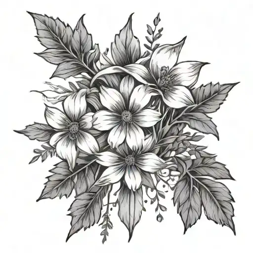 Fine Line Wildflower Cross