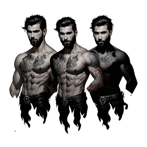 Three Men In The Fire