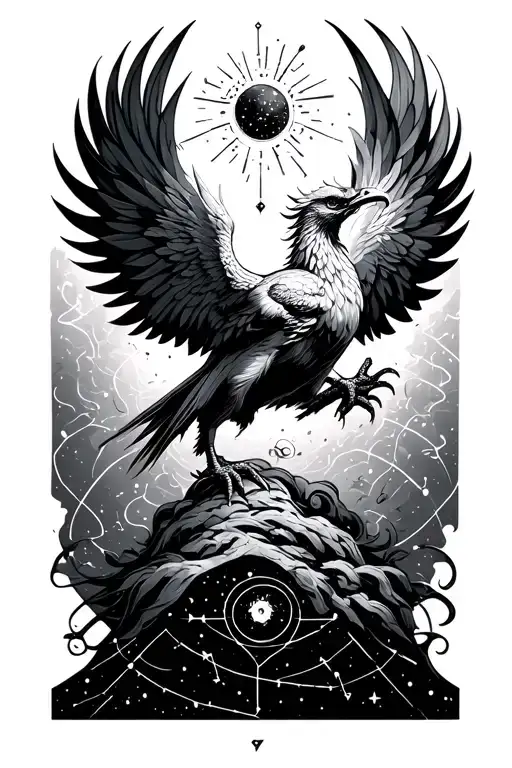 Aquarius Constellation With Pheonix Rising