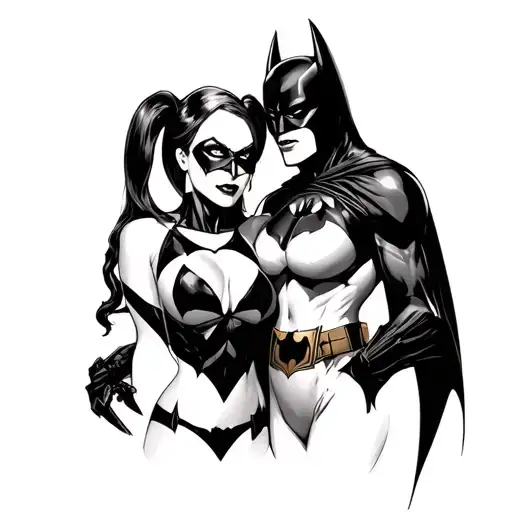Batman And Harley Quinn Arkham Night