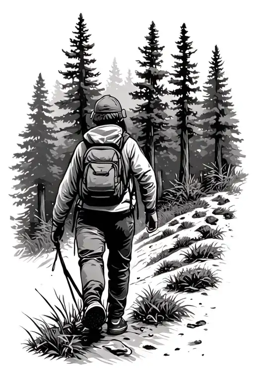 Small Kids Hiking Trail Leading